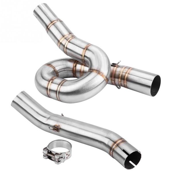 

motorcycle exhaust middle pipe link connect for benelli bn302 tnt300 2014 2020 2020 stainless steel exhaust pipe new