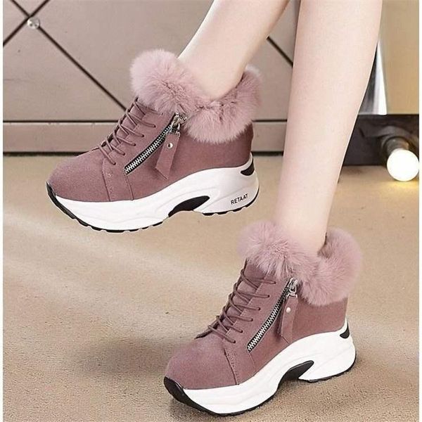 

children's winter 2020 new fashion low plush thick bottom warm sports cotton shoes, Black