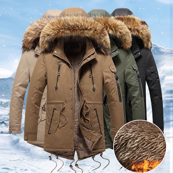 

fashion men winter warm hooded softshell for windproof soft coat shell male mens jacket overcoat, Black