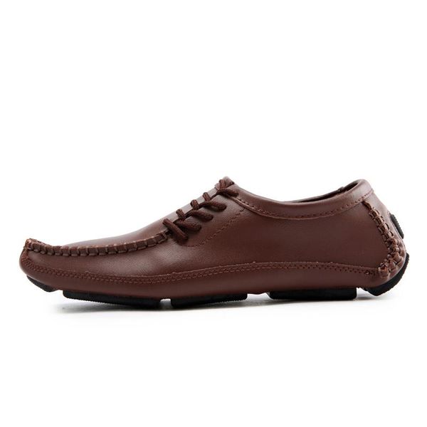 

mocassin homme men loafers casual summer soft leather slip on size sapato masculino, Black