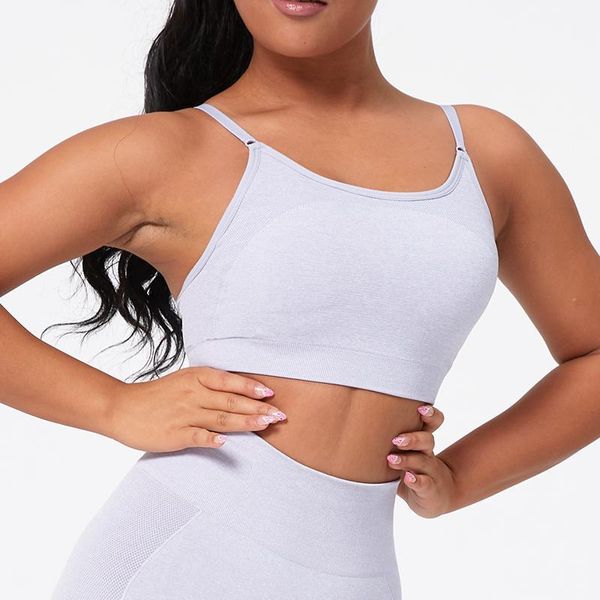 

gym clothing svokor solid seamless breathable sports bra women push up yoga bralette fitness shockproof1, White;black