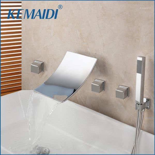 

kemaidi solid brass waterfall bathtub faucet cold water mixer tap bath shower faucet tap robinet baignoire bath mixer1