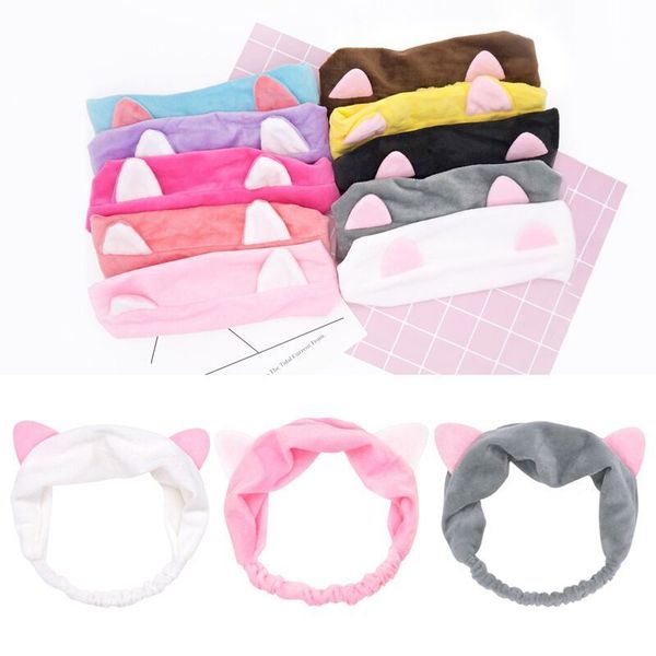 

2019 новые кошачьи уши мыть лицо hairbands для женщин девушки милые ободки деревообрабатывающий bands тюрбан аксессуары для волос