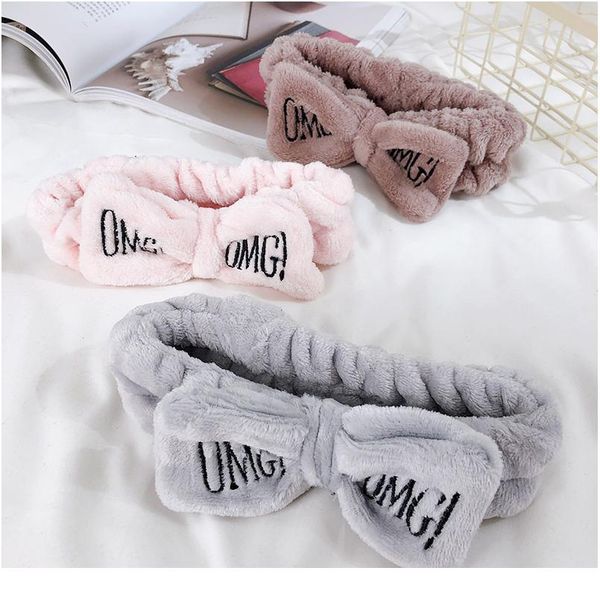 

fashion women 2019 big ears antler comfortable wash face hair accessories bathe hair holder elastic headband girls h wmtaft, White