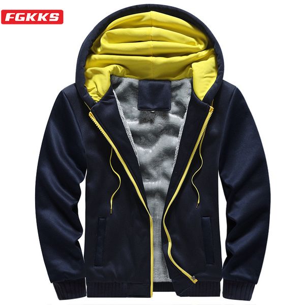 

sweatshirt men autumn winter hoodies male pocket zipper hooded tracksuit men's casual fitness cardigan outwear kg-858, Black