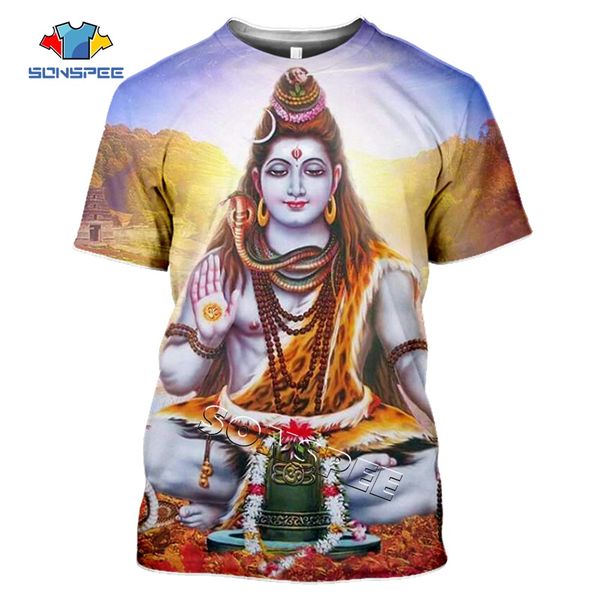

summer men clothing 3d lord shiva print 3d print shirts horror hentai anime men clothing