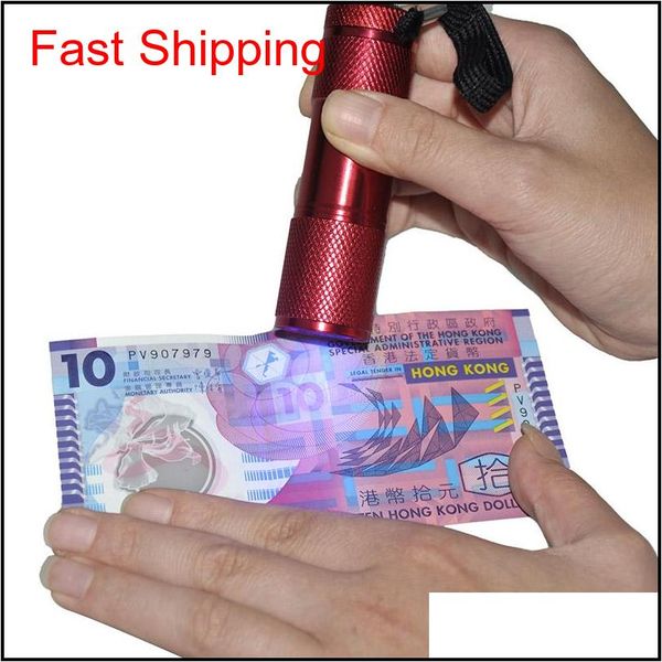 

aluminum alloy portable uv flashlight violet light 9 led 30lm torch light lamp mini flashlight 4 co qyladu my_home2010