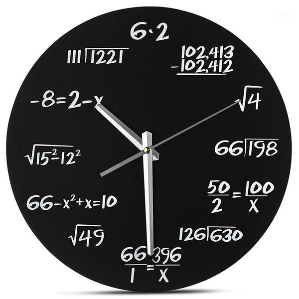 

wall clocks math clock - unique each hour marked by a simple equation1
