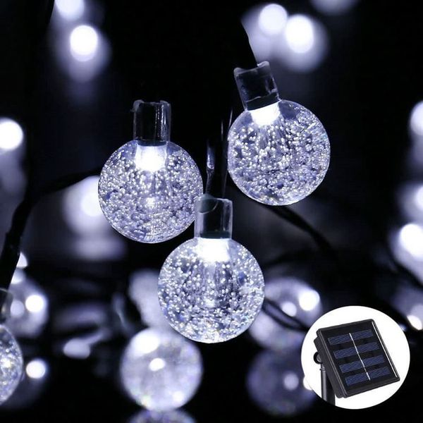 quente Solar LED corda lâmpada bola bolha estrela exterior lâmpada impermeável dia de Natal luzes decorativas Fontes do partido T2I51625