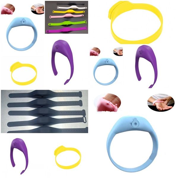 

womens mens wristbands silicone bracelets lady watches hand sanitizer durable new party favor gift round convenient 5yc f2