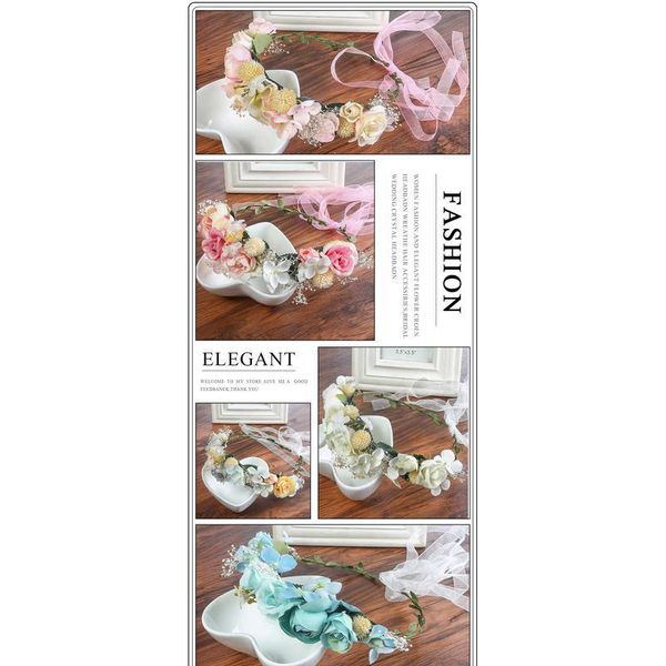 

haimeikang headbands flower wreath pineal garland headpiece crown kids girl floral garlands headdress vines hair acc qylbas