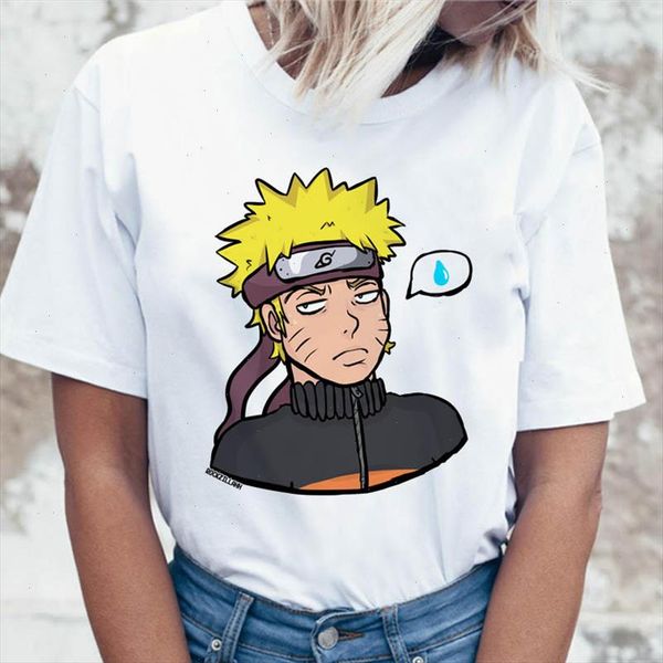 

naruto t shirt women korean t shirt clothing funny graphic female tees tshirt for harajuku ulzzang, White