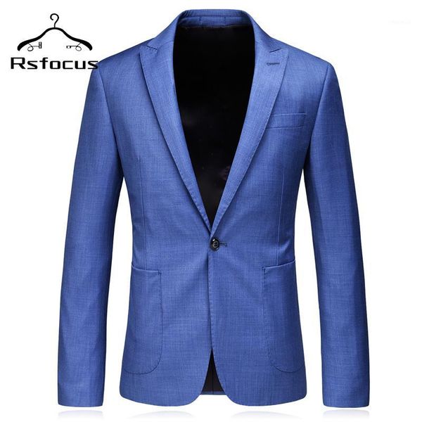

rsfocus luxury men dark blue formal blazer 2020 blazer casual masculino one button big size homens blazers xz0071, White;black