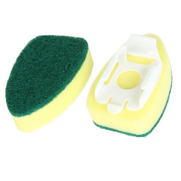 

2pcs double use kitchen cleaning brush scrubber dish bowl washing sponge matic liquid dispenser pot window cleaner tool h jllhie
