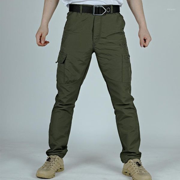 

2020 new quick-drying men's tactical pants waterproof multi-pocket pants outdoor large size overalls wear-resistant trousers1, Black