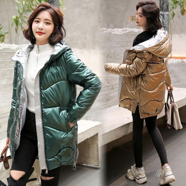 

2020 women's winter hooded jacket parka women's bread winter coat down jacket down parka women woman1, Black