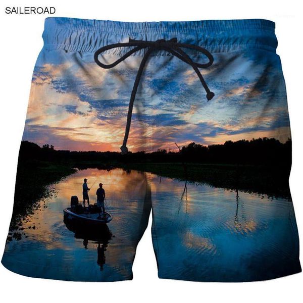 

2019 male board shorts breathable men's swimsuit swim trunks bathing beach shorts 3d printed funny bermuda boardshorts1, White;black