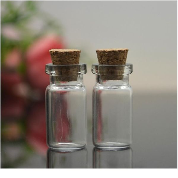 

10pcs mini small glass bottles with clear cork ser tiny vials jars containers 24x12mm message wedding jewel sqctyx