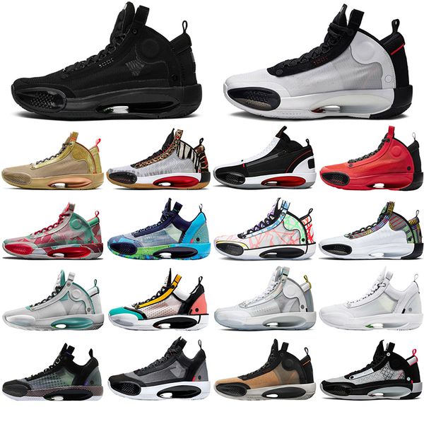 

34 34s jumpman basketball shoes for men fashion black cat infrared 23 heritage cny halftone dots mens trainers high og sports sneakers 7-12, White;red