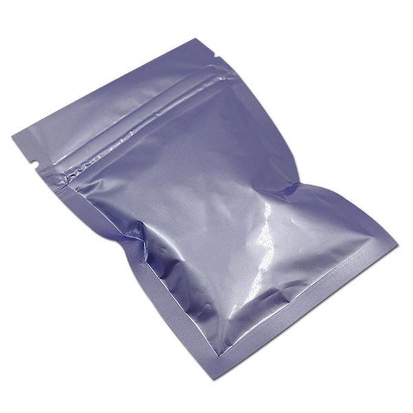 

200pcs glossy purple heat sealable zipper packaging bag mylar foil self seal snack dried fruit tea storage zip lock package bag h bbyksi