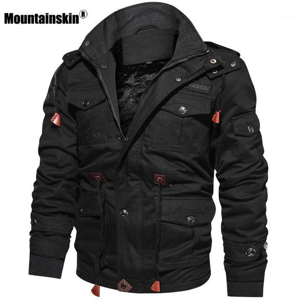 

mountainskin men's winter fleece jackets warm hooded coat thermal thick outerwear male jacket mens brand clothing sa6001, Black;brown