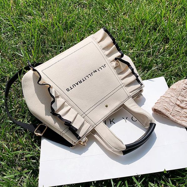 

original design fashion canvas handbag elegant large-capacity shoulder bag messenger bag width 33cm height 26cm thickness 15cm