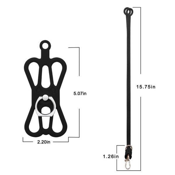 

portable lobster rope ring multifunctional silicone buckle mobile phone case hanging 10w4