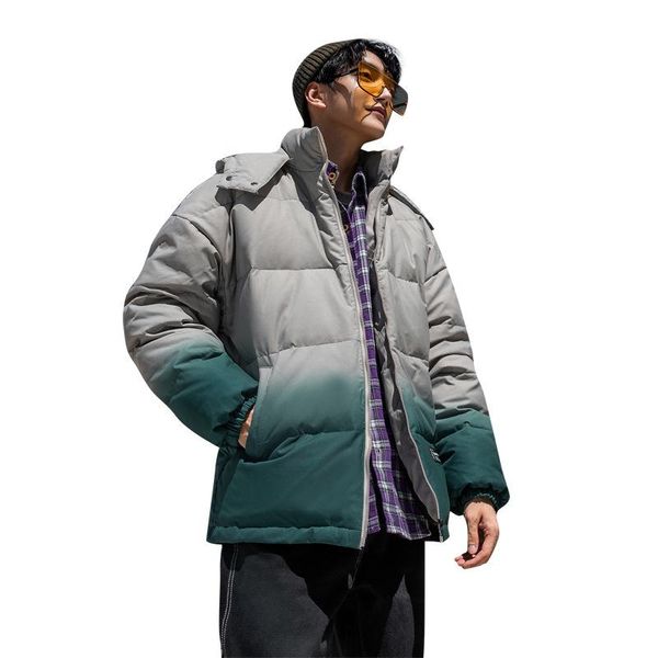 

men's down & parkas 2021 winter jacket men padded parka man coat artificial big pockets short thick snow plus size 3xl, Black