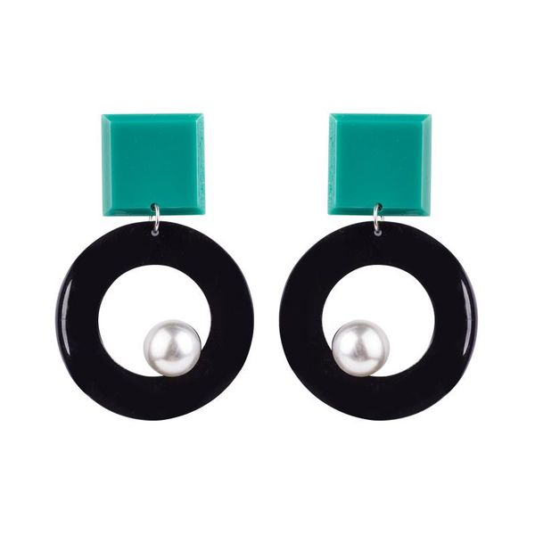 

dangle & chandelier guanlong drop geometric square circle earrings cute lovely girl jewelry bijoux, Silver