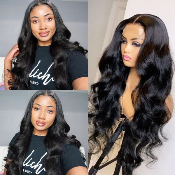 

lace wigs t part wig body wave human hair glueless front for black women preplucked brazilian, Black;brown
