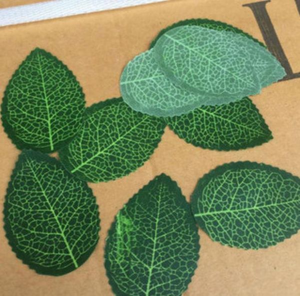 

50pcs green artificial leaves wedding home decoration rose leaves diy cut and paste craft false flowers artificial plants bbytxz
