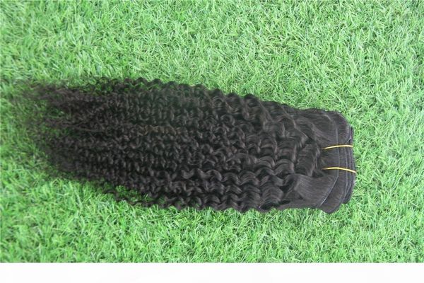 

indian 100% human hair weave bundles deep curly wave 10-30 inchs double weft hair extension remy hair, Black