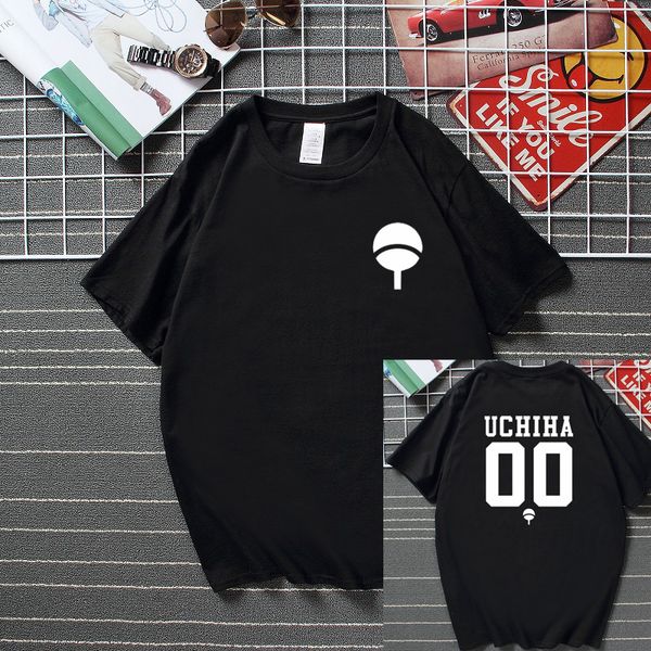 

спорт summer men tshirt наруто учиха узумаки хатаке clan логотип печати с коротким рукавом футболка многоцветный harajuku топы тис unisex ру