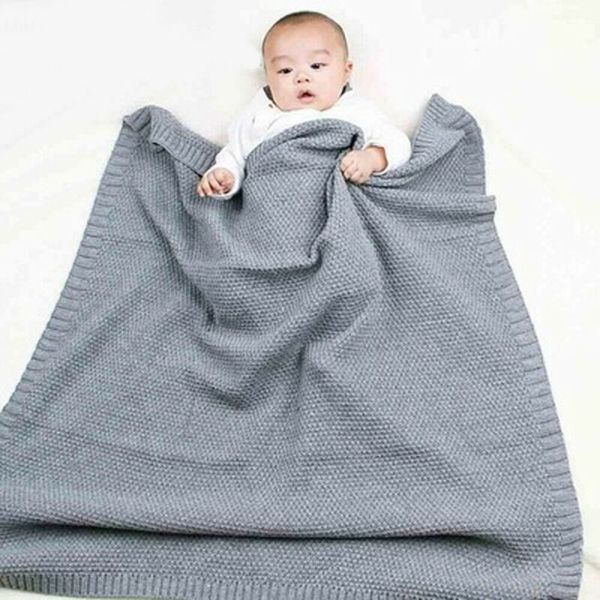 

soft infant baby bedding sleeping blankets handcrafts knitted crochet red pram cot quilt shawl baby outdoor stroller cover y201009