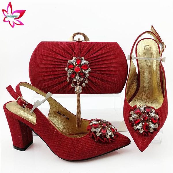 

dress shoes summer arrivals matching and bag set in heels italian for african party red color wedding, Black