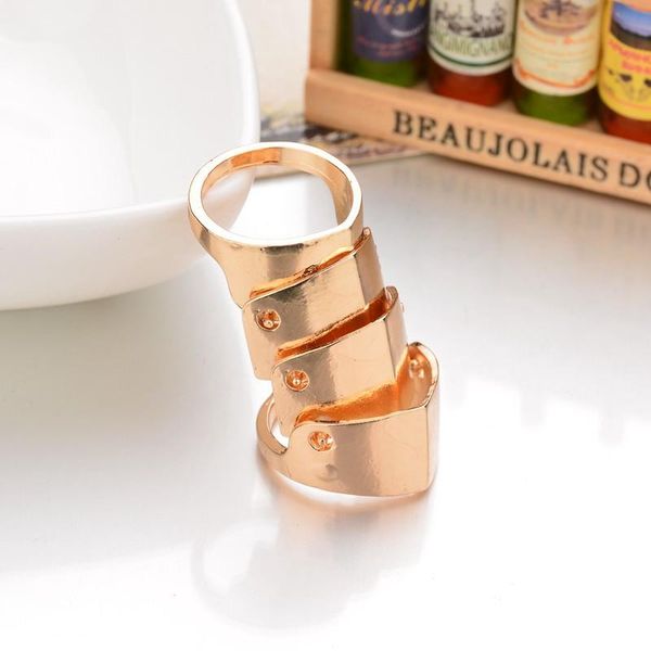 

yada gifts trendy punk metal armor joint rings for men stainless steel ring gold gothic personality bendable armor ring rg200071 sqcddq, Silver