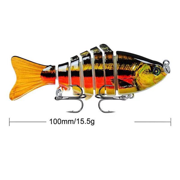 

fishing bait wiggler classic 10 cm hard bait fishing tackle lifelike 7-segment multi segment fish bionic bait sea hook