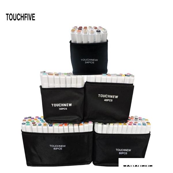 

touchfive 24/30/40/60/80/168 colors painting art mark pen alcohol marker pen cartoon graffiti art sketch markers for designers 201104 wwc0d
