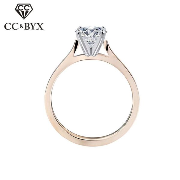 

rings for women classic jewelry bridal wedding engagement ring cubic zirconia accessories anillos mujer drop shipping 1538, Golden;silver