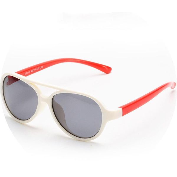 

generation of children's sunglasses silicone soft legged glasses for boys and girls fashionable polarized korean version anti uv, White;black