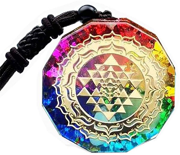 Reiki Flower of Life Merkaba Geometria Sagrada Orgone Pingente