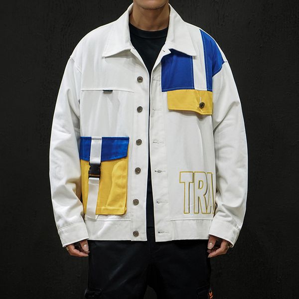 

2021 new outwear jeans jackets denies large size slices for men black spring white autumn blue fashion design pocket kkjh, Black;brown