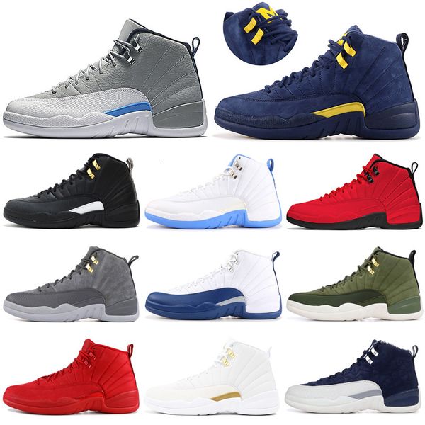 

discount 12 12s shoes men boots outdoors gym red white gym red michigan taxi mens trainer sports sneakers size 7-13 rree shipping