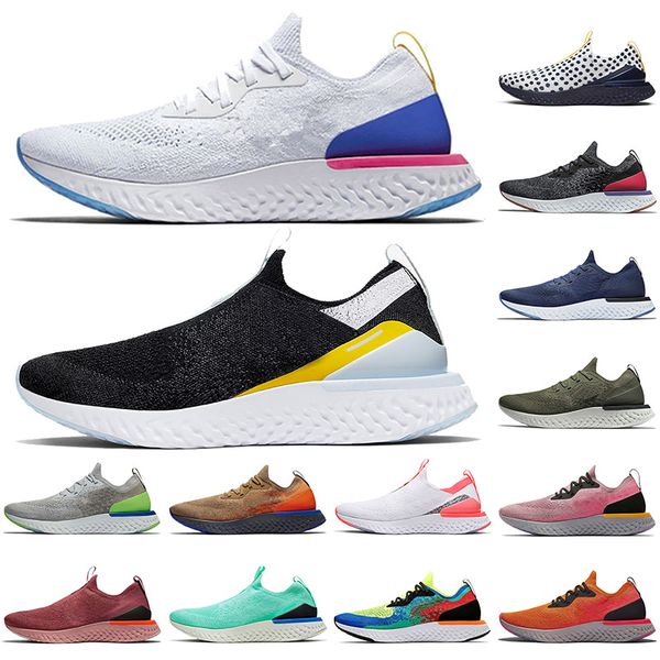 

2020 new epic react women mens running shoes white black react green pink olive jogging trainers sneakers size 36-45