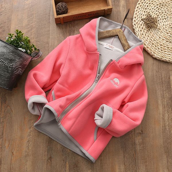 

children's hoodie fleece jacket 2020 new children's clothing spring autumn boys girls hooded jacket baby soft outwear sweatshirt, Blue;gray