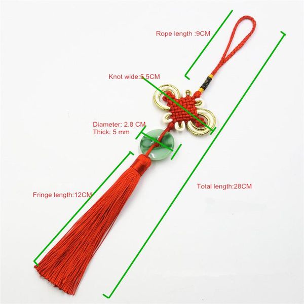 

3pcs lot green jade flake chinese knot tassels accessories diy jewelry garment crafts decoration pendant golden edge silk tassel h jllccd