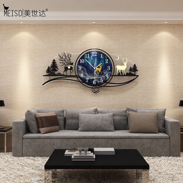 Meisd Grande relógio de design moderno relógios de qualidade Acrílico Wall Wall Wall Art Home Decor Quartzo Horloge Pinturas Frete Grátis 201118