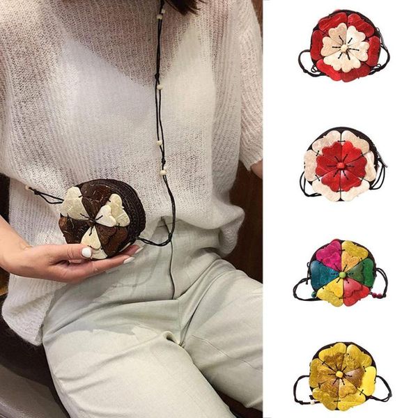 

fashion women's bag round crossbody bag petal shoulder purse color clutch pvc messenger dropship y703