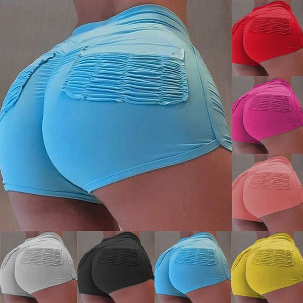 

women high waist bottom summer casual beachwear solid color slim ny womens booty shorts pink black blue pocket, White;black