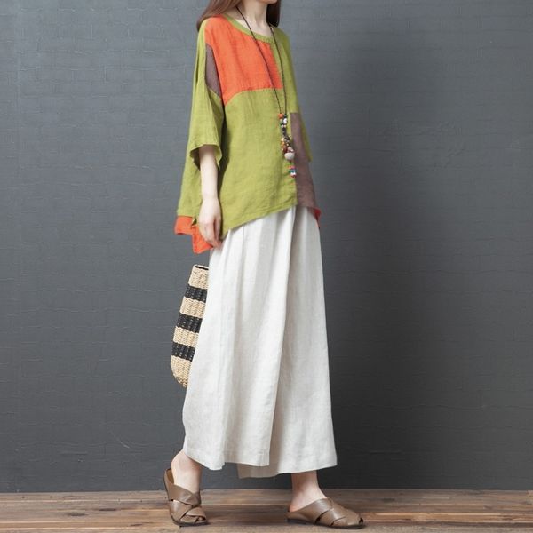 

drha1 2020 национального shirtshirt shirtnational контраст нового стиля мм большого свободный платье иностранного стиль лето жир женщин шить, White